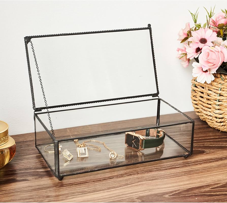 * vintage Jewelry box ✵ * 硝子の ジュエリーボックス vintage Jewelry box ✵ * 硝子の ジュエリーボックス vintage Jewelry